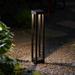 Obsidian Post Outdoor Bollard Light – Minimalist Black Aluminum LED