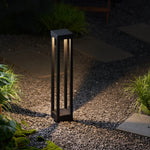 Obsidian Post Outdoor Bollard Light – Minimalist Black Aluminum LED