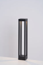 Obsidian Post Outdoor Bollard Light – Minimalist Black Aluminum LED
