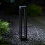 Obsidian Post Outdoor Bollard Light – Minimalist Black Aluminum LED