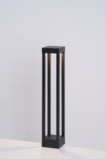 Obsidian Post Outdoor Bollard Light – Minimalist Black Aluminum LED
