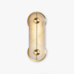 Obvara Alabaster Wall Sconce with Brass Accents