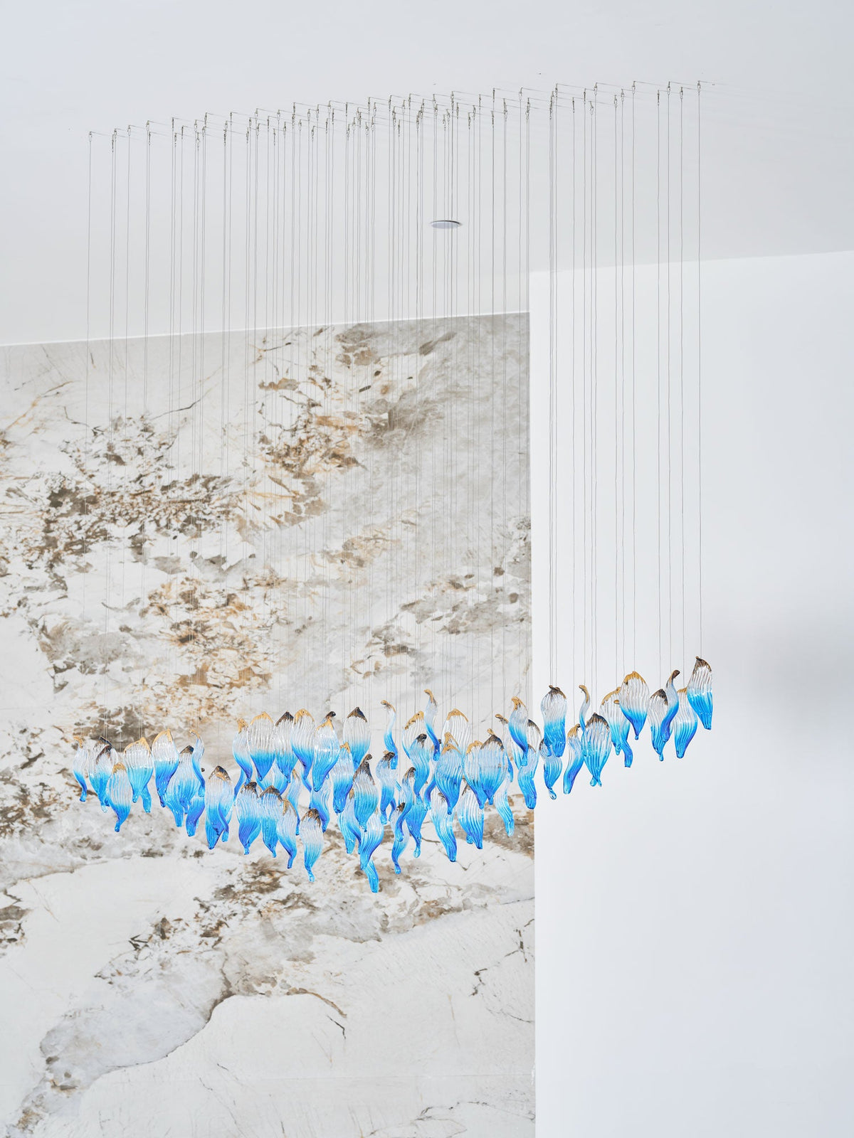 Ocean Drift Hand-Blown Glass Chandelier for Modern Interiors