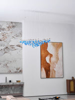 Ocean Drift Hand-Blown Glass Chandelier for Modern Interiors