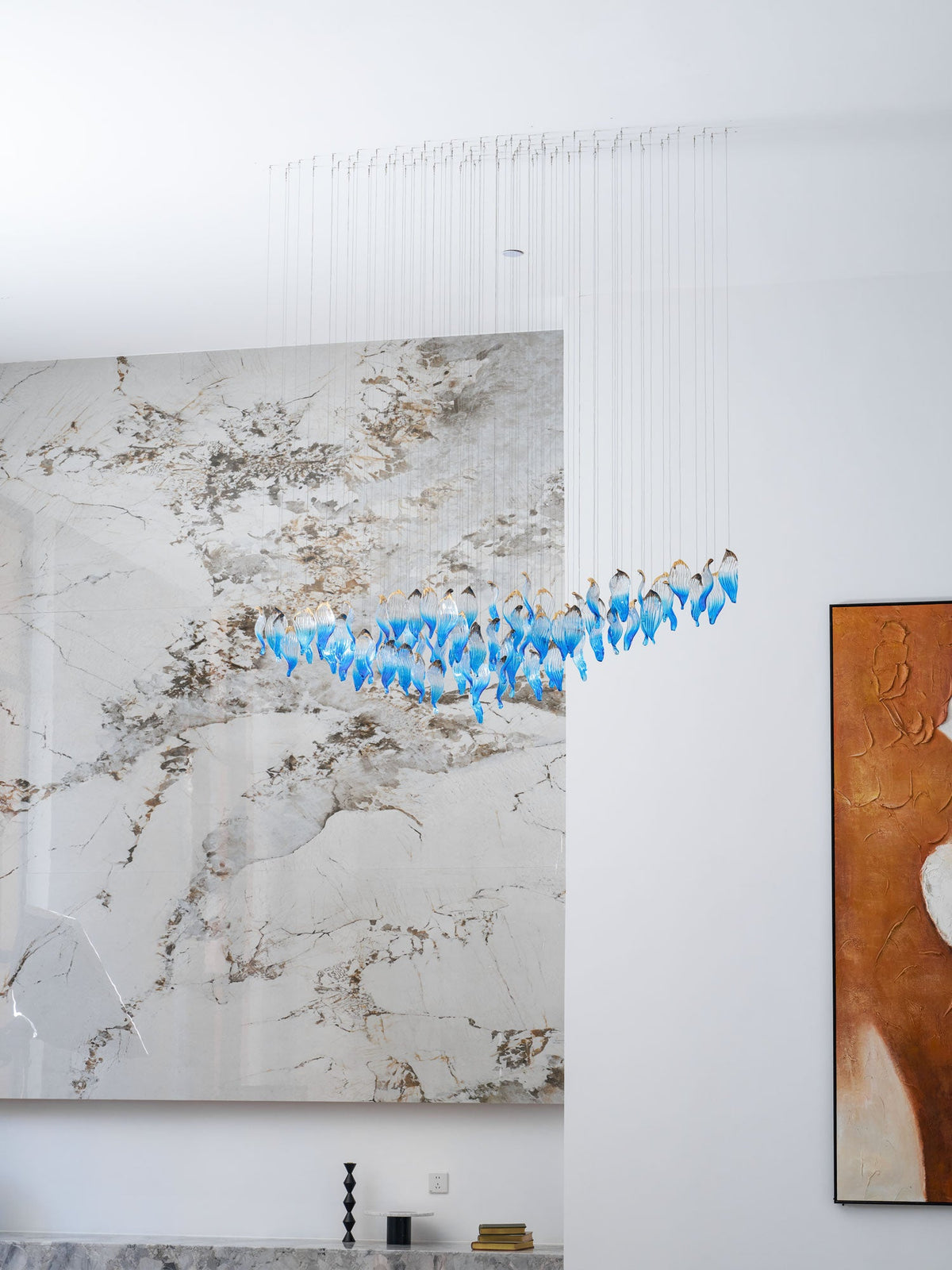 Ocean Drift Hand-Blown Glass Chandelier for Modern Interiors
