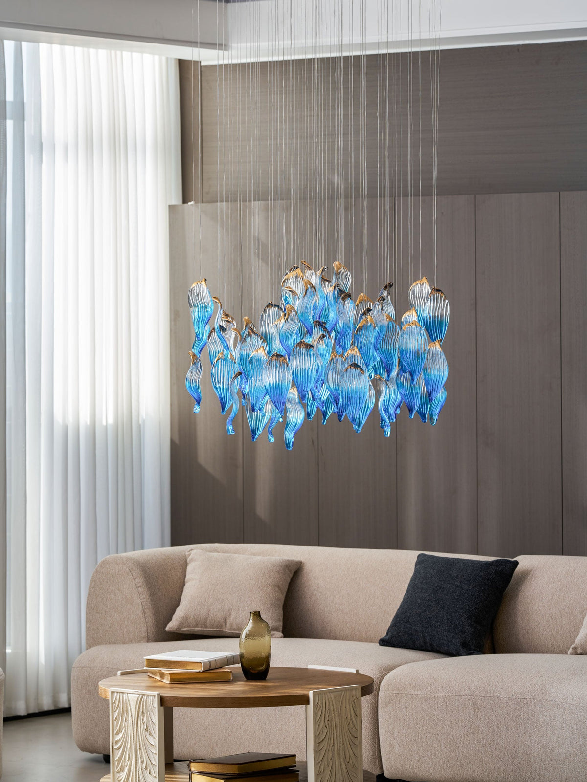 Ocean Drift Hand-Blown Glass Chandelier for Modern Interiors