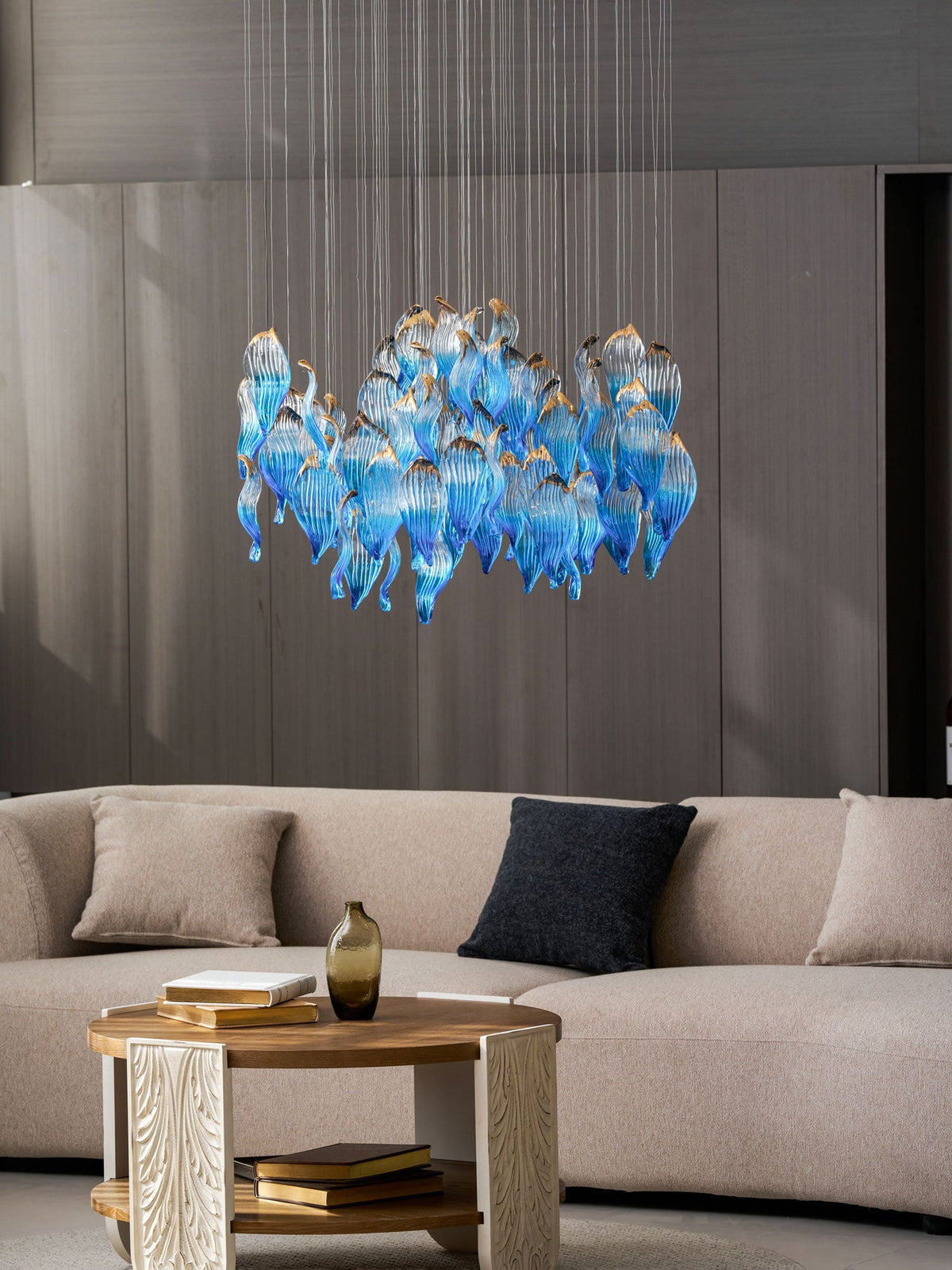 Ocean Drift Hand-Blown Glass Chandelier for Modern Interiors