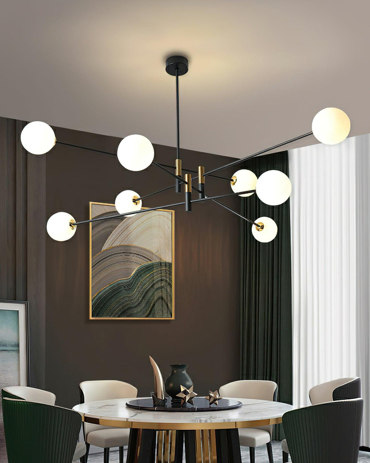 octagonal-ball-chandelier
