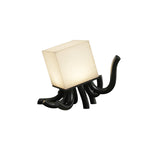 Octavia Sculptural Alabaster Table Lamp with Wooden Base