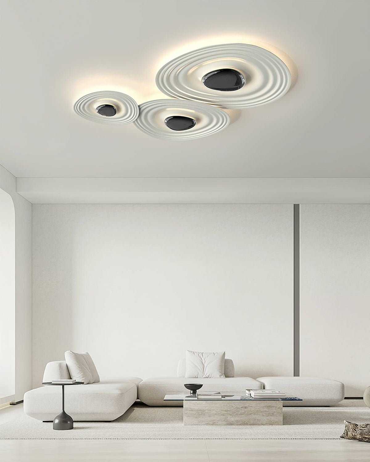 Odeon Modern LED Ceiling Light in Black and White for Living Spaces