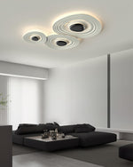 Odeon Modern LED Ceiling Light in Black and White for Living Spaces