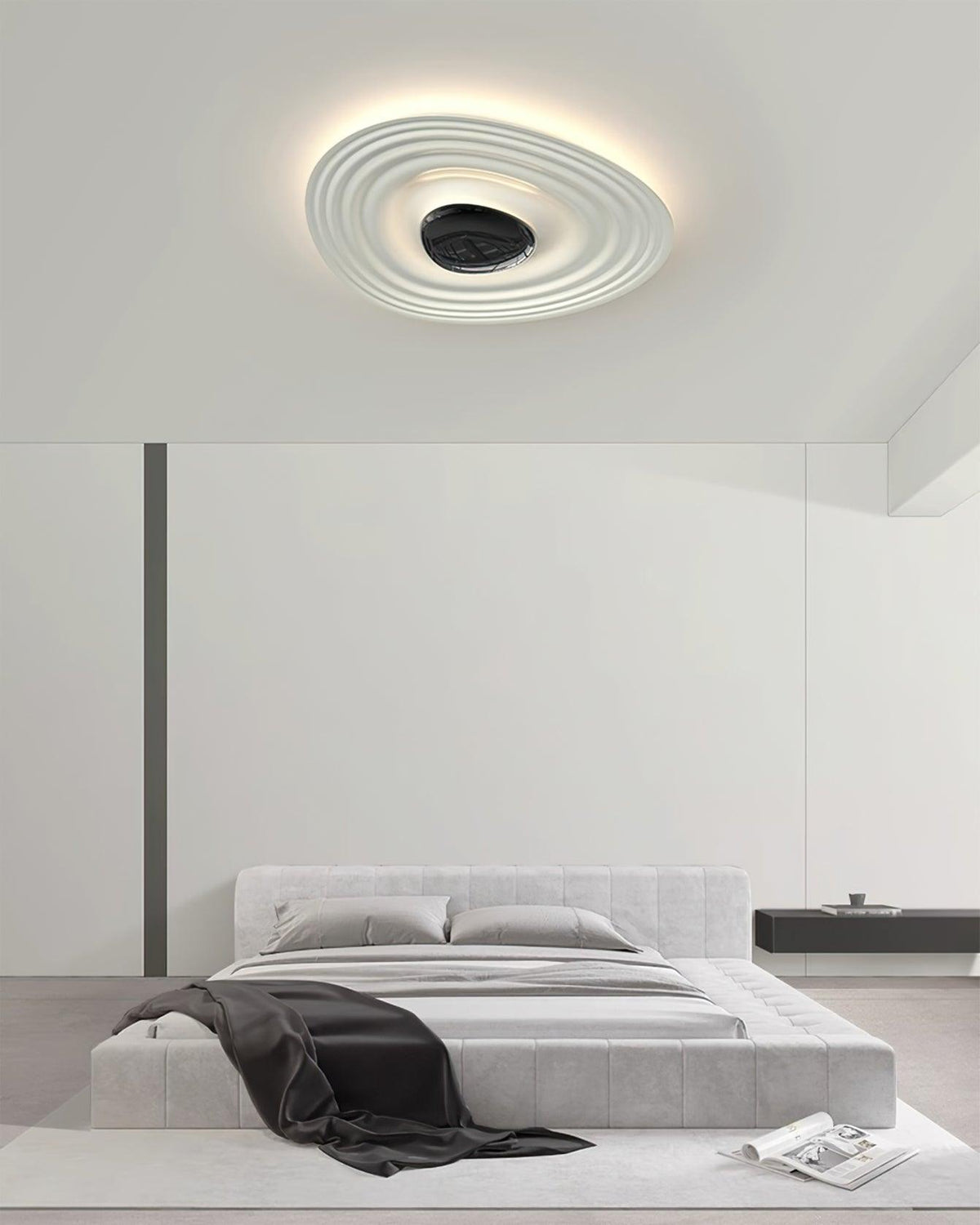 Odeon Modern LED Ceiling Light in Black and White for Living Spaces
