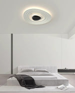 Odeon Modern LED Ceiling Light in Black and White for Living Spaces
