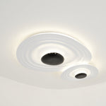 Odeon Modern LED Ceiling Light in Black and White for Living Spaces