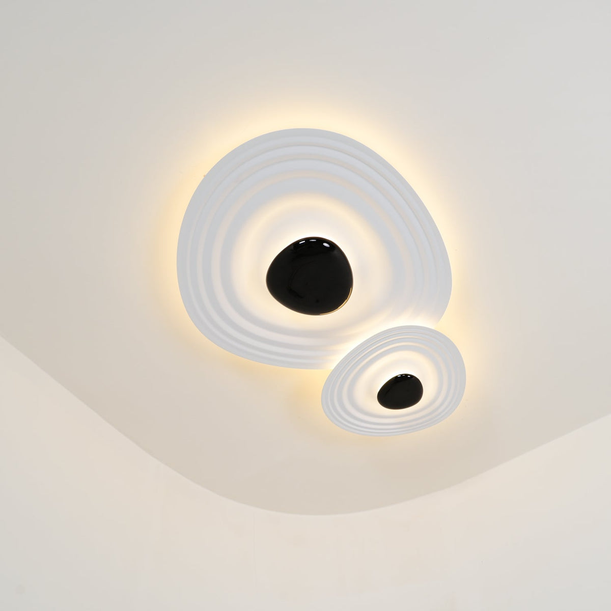 Odeon Modern LED Ceiling Light in Black and White for Living Spaces