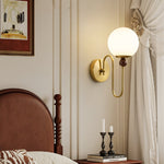 Odette Loop Wall Sconce – Modern Brass & Glass Wall Light for Bedroom, Living Room
