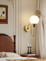 Odette Loop Wall Sconce – Modern Brass & Glass Wall Light for Bedroom, Living Room