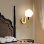 Odette Loop Wall Sconce – Modern Brass & Glass Wall Light for Bedroom, Living Room