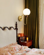 Odette Loop Wall Sconce – Modern Brass & Glass Wall Light for Bedroom, Living Room