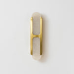 Odin Alabaster Wall Sconce in Brushed Brass | Modern Wall Lighting