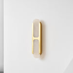 Odin Alabaster Wall Sconce in Brushed Brass | Modern Wall Lighting