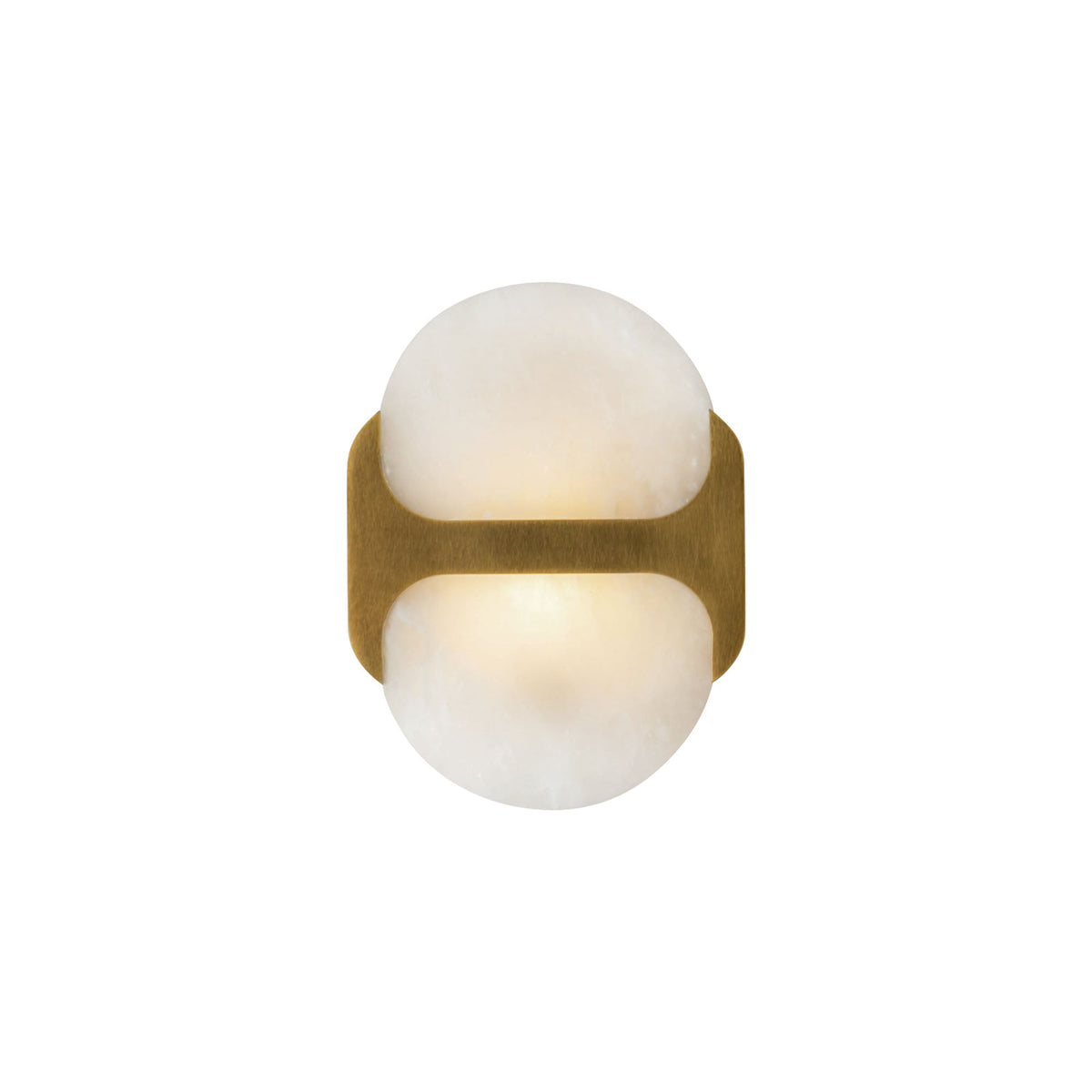Odin Alabaster Wall Sconce in Brushed Brass | Modern Wall Lighting
