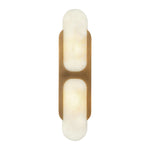 Odin Alabaster Wall Sconce in Brushed Brass | Modern Wall Lighting