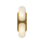 Odin Alabaster Wall Sconce in Brushed Brass | Modern Wall Lighting