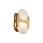 Odin Alabaster Wall Sconce in Brushed Brass | Modern Wall Lighting