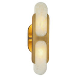 Odin Alabaster Wall Sconce in Brushed Brass | Modern Wall Lighting