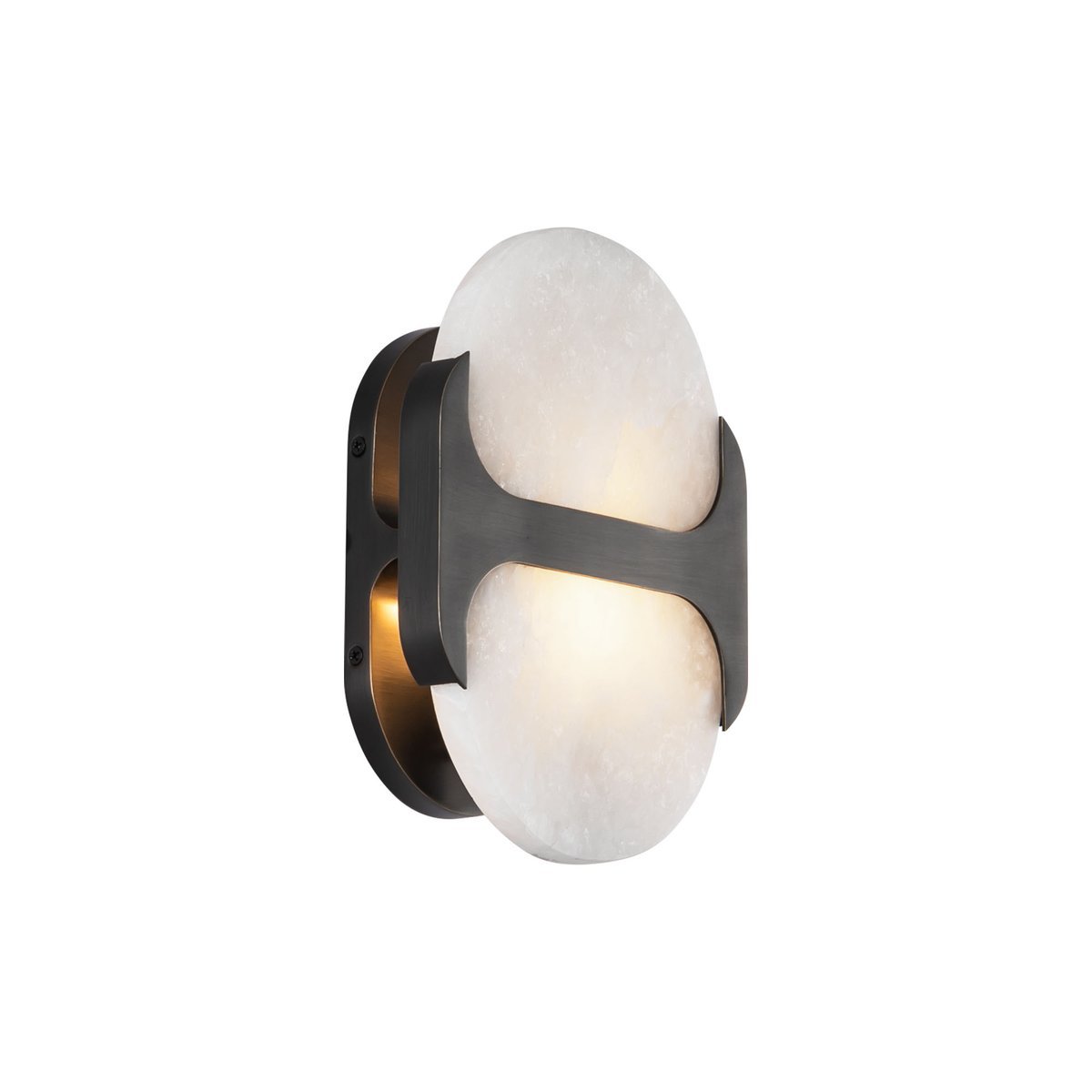 Odin Alabaster Wall Sconce in Brushed Brass | Modern Wall Lighting