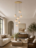 Odyssey Alabaster Pendant Light – Natural Stone & Brass Modern Hanging Lamp