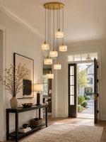 Odyssey Alabaster Pendant Light – Natural Stone & Brass Modern Hanging Lamp