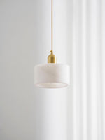 Odyssey Alabaster Pendant Light – Natural Stone & Brass Modern Hanging Lamp
