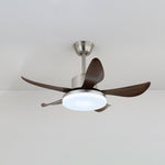 Oliver Ceiling Fan Light with Walnut Blades and Integrated LED