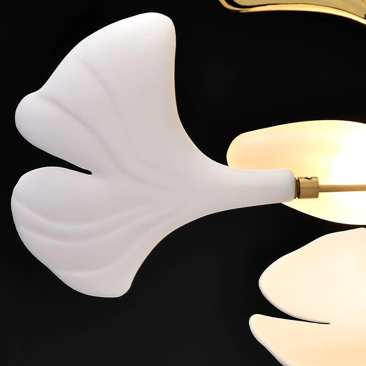 Modern Minimalist Ceramic Ginkgo Leaf Art Chandelier