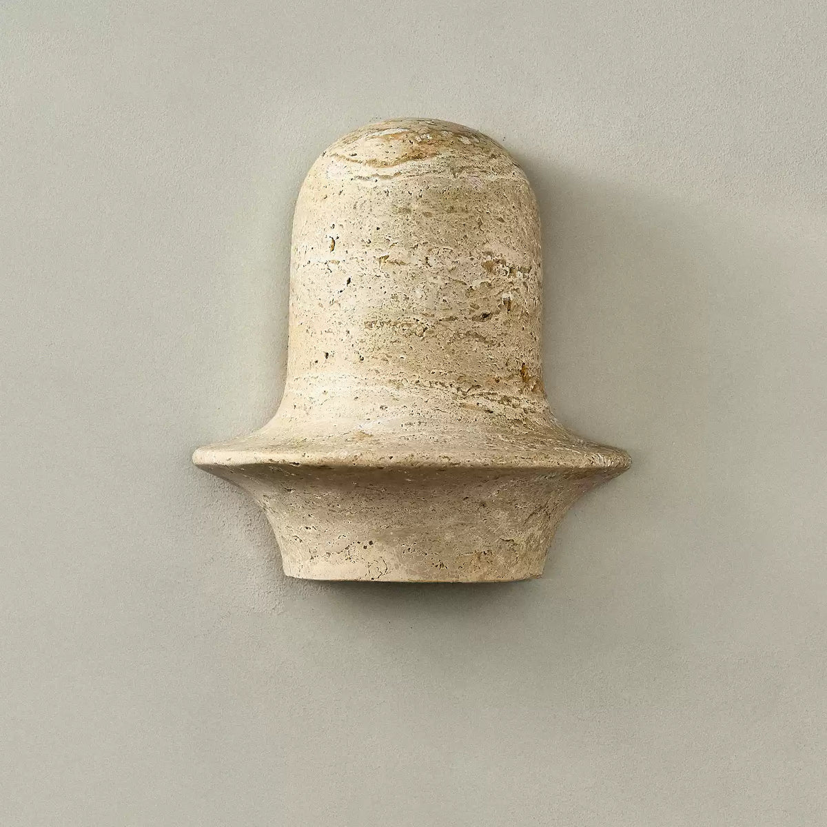 Olyndra Travertine Wall Sconce | Sculptural Stone Lighting for Modern Interiors