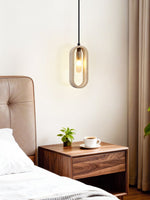 Onda Travertine Pendant Light – Natural Stone Oval Pendant Lamp