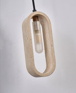 Onda Travertine Pendant Light – Natural Stone Oval Pendant Lamp