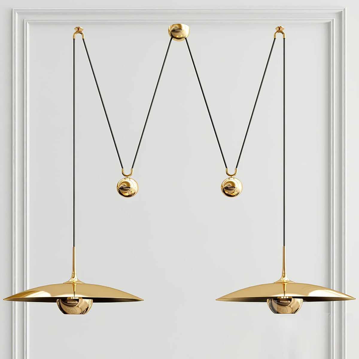 Onos Pendant Light – Adjustable Modern Brass & Chrome Ceiling Lamp