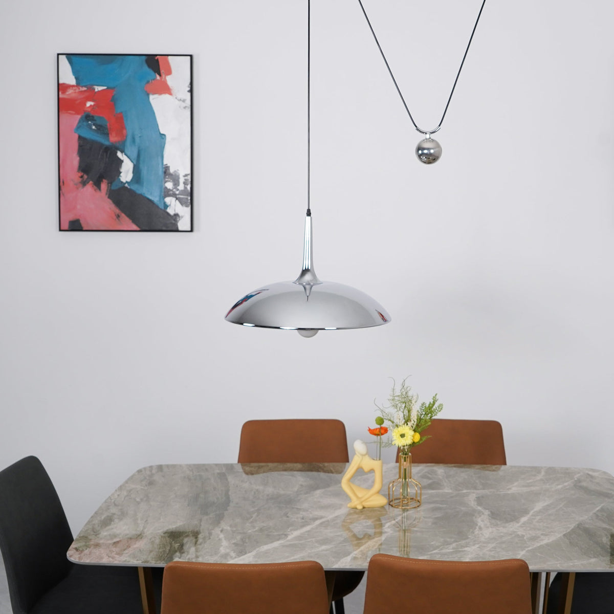 Onos Pendant Light – Adjustable Modern Brass & Chrome Ceiling Lamp