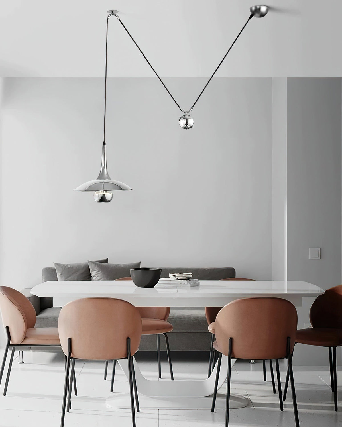 Onos Pendant Light – Adjustable Modern Brass & Chrome Ceiling Lamp