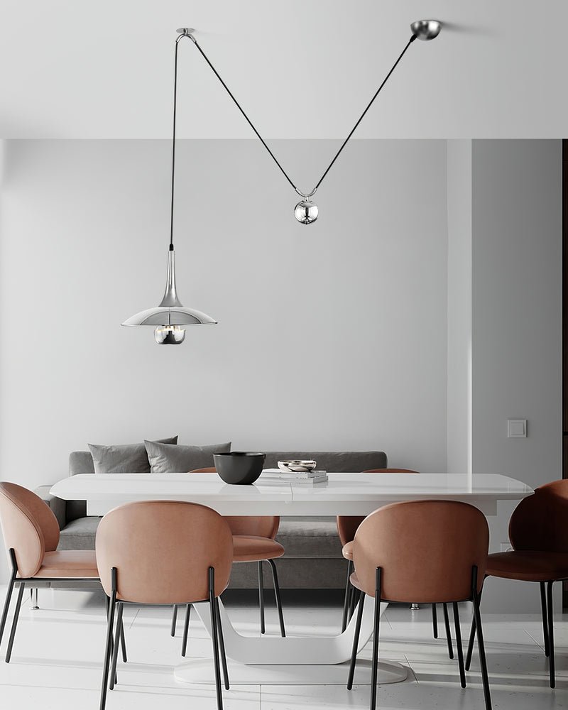 Onos Pendant Light – Adjustable Modern Brass & Chrome Ceiling Lamp