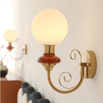 Onyx Plug-in Wall Sconce with Green Glass Shade in Gold Finish