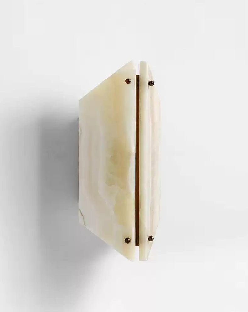 Onyxa Crest Alabaster Wall Sconce – Modern LED Wall Light for Bedroom & Living Room