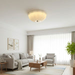 Opal Shell Flush Mount Ceiling Light, Modern Glass LED Ceiling Lamp for Living Room and Bedroom