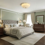 Opal Shell Flush Mount Ceiling Light, Modern Glass LED Ceiling Lamp for Living Room and Bedroom