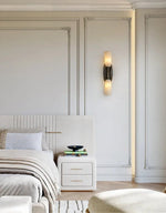 Opal Alabaster Twist Wall Sconce in Bronze Finish