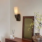 Opal Alabaster Twist Wall Sconce in Bronze Finish