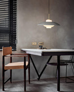 Opal Shade Pendant Light – Modern Glass & Metal Hanging Lamp for Dining Room